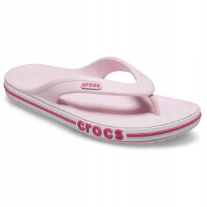 Japonki Dla Dorosłych Crocs Bayaband Flip. Białe klapki Crocs, bez wzorów, z materiału, bez obcasa. Za 129,00 zł.