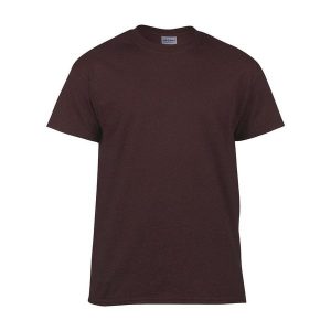 Ciężka Bawełniana Koszulka Z Krótkim Rękawem Dla Dorosłych Unisex. Brązowe bluzki GILDAN, xl, bez wzorów, z bawełny, sportowe, bez kołnierzyka, bez ramiączek. Za 37,99 zł.