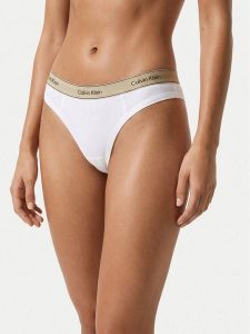 Calvin Klein Underwear Stringi LV00QF8771 Błękitny. Niebieskie stringi Calvin Klein Underwear, bez wzorów, z bawełny. Za 109,99 zł.