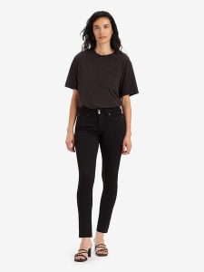 Levi's Dżinsy "711" - Skinny fit - w kolorze czarnym rozmiar: W25/L30. Czarne jeansy Levi's®, z aplikacjami. Za 217,45 zł.