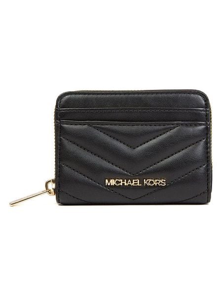 Michael Kors Portfel w kolorze czarnym - 12 x 9 x 2 cm rozmiar: onesize. Czarne portfele Michael Kors, bez wzorów, z materiału. Za 335,82 zł.