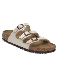 Birkenstock Klapki "xxx" w kolorze kremowym rozmiar: 37. Brązowe klapki Birkenstock, bez wzorów, z otwartym noskiem, bez obcasa. Za 367,45 zł.