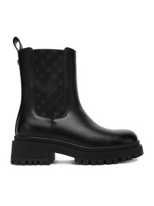 Nine West Sztyblety CEO-BASIMA-01 Czarny. Czarne botki Nine West, bez wzorów, z materiału, bez obcasa, na płaskiej podeszwie, bez zapięcia. Za 279,99 zł.