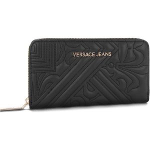 Duży Portfel Damski VERSACE JEANS - E3VSBPZ1 70792 899. Czarne portfele marki Versace Jeans, z jeansu. Za 369,00 zł.