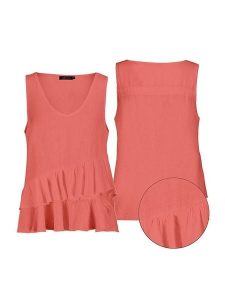 Eight2Nine Top w kolorze różowym rozmiar: L/XL. Czerwone topy Eight2Nine, l, bez wzorów, bez kołnierzyka, bez ramiączek. Za 96,95 zł.