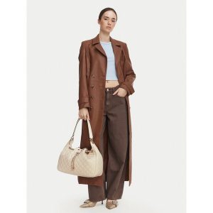 Torebka Guess. Brązowe torebki klasyczne Guess, z aplikacjami, bez dodatków. Za 674,99 zł.