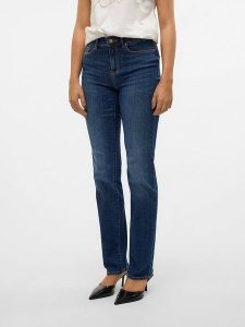 Vero Moda Dżinsy - Slim fit - w kolorze granatowym rozmiar: XS/L32. Niebieskie jeansy Vero Moda, z aplikacjami. Za 74,63 zł.