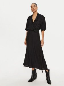 PINKO Sukienka letnia 103561 A1WV Czarny Regular Fit. Czarne kombinezony Pinko, na lato, bez wzorów, z wiskozy, bez kołnierzyka, bez ramiączek. Za 597,99 zł.
