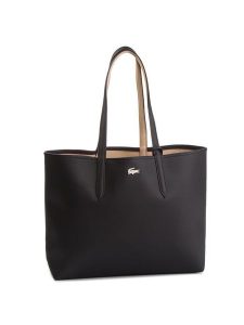 Lacoste Torebka Shopping Bag NF2142AA Czarny. Czarne shopper bag Lacoste, bez wzorów, ze skóry, bez dodatków. Za 539,99 zł.
