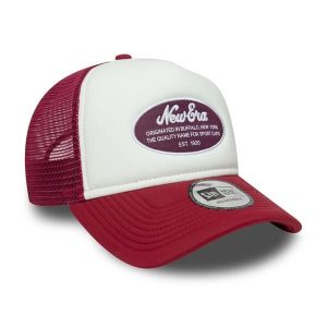 Czapka Trucker New Era Oval Foam Patch. Czerwone czapki New Era, bez wzorów. Za 131,00 zł.