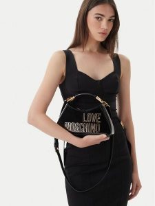 LOVE MOSCHINO Torebka JC4248PP0OKE100A Czarny. Czarne torebki klasyczne LOVE MOSCHINO, bez wzorów, ze skóry, bez dodatków. Za 578,99 zł.