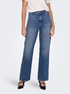 JDY Dżinsy "Maya" - Comfort fit - w kolorze niebieskim rozmiar: M/L32. Niebieskie jeansy JDY, bez wzorów, z podwyższonym stanem. Za 101,70 zł.