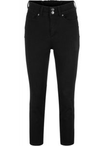 Dżinsy Slim Fit, mid waist, z wygodnym paskiem. Czarne jeansy bonprix, bez wzorów, z jeansu. Za 129,99 zł.