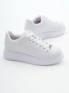 Trendyol Sneakersy w kolorze białym rozmiar: 40. Białe trampki Trendyol, bez wzorów, bez zapięcia. Za 145,26 zł.