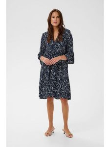 Kaffe Sukienka w kolorze granatowym rozmiar: 38. Niebieskie sukienki Kaffe, na co dzień, bez wzorów, z wiskozy, bez kołnierzyka, bez ramiączek, mini, proste. Za 173,99 zł.