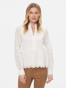 YAS Bluzka Holi 26026822 Biały Regular Fit. Białe bluzki YAS, s, bez wzorów, z bawełny, bez kołnierzyka, bez ramiączek. Za 179,99 zł.