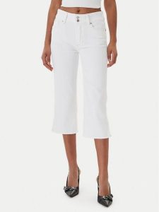 Guess Jeans Jeansy W6GA2G D0131 Biały Regular Fit. Białe jeansy Guess Jeans, z aplikacjami, z bawełny. Za 379,99 zł.