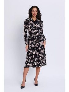 Marks & Spencer Sukienka koszulowa w kolorze czarno-różowo-białym rozmiar: 34/L31. Białe sukienki Marks & Spencer, l, bez wzorów, z wiskozy, bez kołnierzyka, bez ramiączek, midi, koszulowe. Za 48,39 zł.