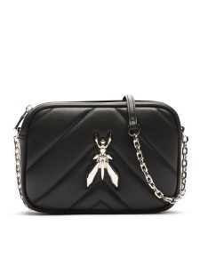 Patrizia Pepe Torebka 8B0005/L004-K103 Czarny. Czarne torebki klasyczne Patrizia Pepe, bez wzorów, ze skóry, bez dodatków. Za 689,99 zł.