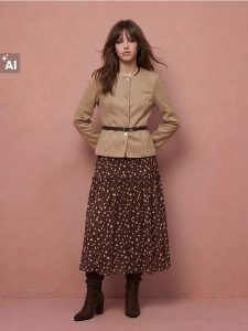 Żakiet slim fit z ozdobnymi guzikami i paskiem - beżowy. Brązowe marynarki i żakiety Sinsay, l, bez wzorów. Za 79,99 zł.