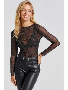 So You Bluzka w kolorze czarnym rozmiar: XL. Czarne bluzki So You, xl, bez wzorów, bez kołnierzyka, bez ramiączek. Za 92,21 zł.