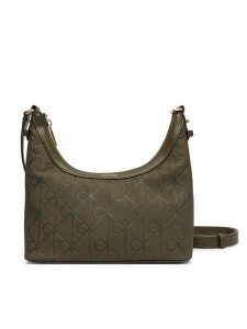 Calvin Klein Torebka Emblem Aop Sueded Shoulder Bag LV04F3880G Zielony ciemny. Zielone torebki klasyczne Calvin Klein, bez wzorów, ze skóry, bez dodatków. Za 529,99 zł.
