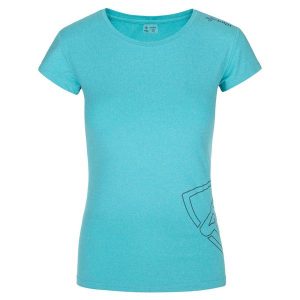 Koszulka techniczna damska Kilpi LISMAIN-W. Niebieskie bluzki Kilpi, xs, bez wzorów, sportowe, bez kołnierzyka, bez ramiączek. Za 165,99 zł.