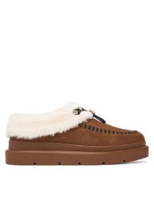 Guess Śniegowce FLFKEY LEA19 Brązowy. Brązowe buty zimowe Guess, ze skóry, bez obcasa, bez zapięcia. Za 584,99 zł.