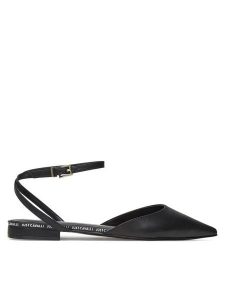 Just Cavalli Baleriny 78RA3S72 ZPA33 Czarny. Czarne balerinki Just Cavalli, bez wzorów, ze skóry, bez obcasa, bez zapięcia. Za 419,99 zł.