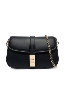Tommy Hilfiger Torebka Th Heritage Chain Crossover AW0AW19319 Czarny. Czarne torebki wieczorowe TOMMY HILFIGER, bez wzorów, ze skóry, bez dodatków. Za 529,99 zł.