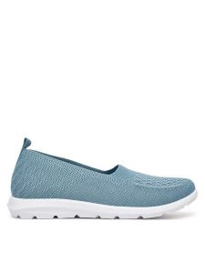 JENNY Półbuty H26092024 Niebieski. Niebieskie półbuty Jenny, bez wzorów, z materiału, bez obcasa, na płaskiej podeszwie, bez zapięcia. Za 69,99 zł.