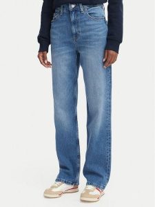 Tommy Jeans Jeansy Layla DW0DW23158 Niebieski Straight Fit. Niebieskie jeansy Tommy Jeans, bez wzorów, z bawełny. Za 409,99 zł.