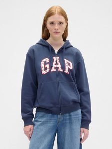 GAP Bluza w kolorze granatowym rozmiar: XS. Niebieskie bluzy GAP, xs, bez wzorów, bez kaptura. Za 110,55 zł.