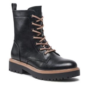 Trzewiki Jenny Fairy. Czarne botki Jenny Fairy, bez wzorów, bez obcasa, na płaskiej podeszwie, bez zapięcia. Za 179,99 zł.