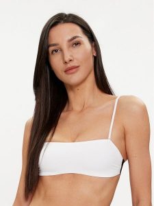 Calvin Klein Underwear Biustonosz top 000QF7630E Biały. Białe topy Calvin Klein Underwear, m, bez wzorów, z syntetyku, bez kołnierzyka, bez ramiączek. Za 129,99 zł.