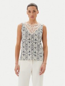 JDY Top Dodo 15296246 Écru Regular Fit. Topy JDY, xl, bez wzorów, z syntetyku, bez kołnierzyka, bez ramiączek. Za 49,99 zł.
