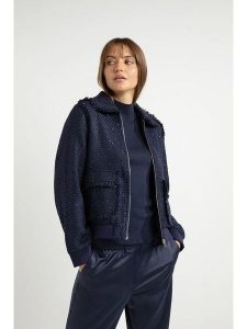 Josephine & Co Kurtka przejściowa "Frida" w kolorze granatowym rozmiar: 44. Niebieskie kurtki Josephine & Co, bez wzorów, bez kaptura. Za 330,67 zł.