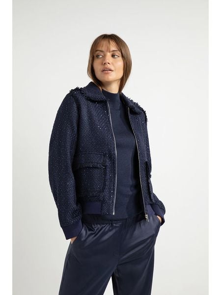 Josephine & Co Kurtka przejściowa "Frida" w kolorze granatowym rozmiar: 44. Niebieskie kurtki Josephine & Co, bez wzorów, bez kaptura. Za 291,51 zł.