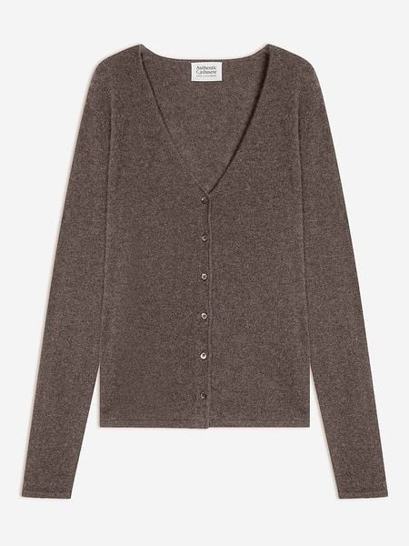 AUTHENTIC CASHMERE Kaszmirowy kardigan w kolorze jasnobrązowym rozmiar: L. Brązowe kardigany AUTHENTIC CASHMERE, z kaszmiru. Za 428,95 zł.