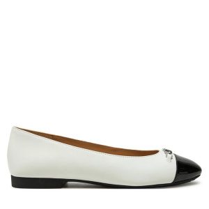 Baleriny MICHAEL Michael Kors. Białe balerinki MICHAEL Michael Kors, bez wzorów, bez obcasa, bez zapięcia. Za 369,99 zł.