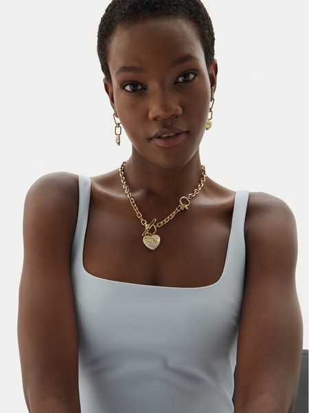 Guess Naszyjnik JUBN04 494JW Złoty. Żółte naszyjniki Guess, ze stali. Za 379,99 zł.