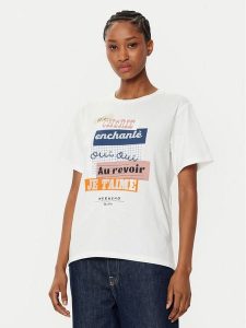 Weekend Max Mara T-Shirt Cabina 2515971041 Biały Regular Fit. Białe t-shirty Weekend Max Mara, s, bez wzorów, z bawełny, bez kołnierzyka, bez ramiączek. Za 279,99 zł.