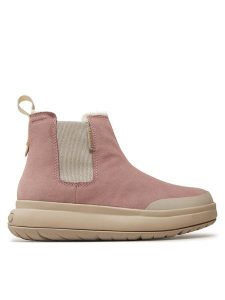 Merrell Botki Marquette Thermo Pull On Wp J007486 Różowy. Czerwone botki Merrell, bez wzorów, ze skóry, bez obcasa, na płaskiej podeszwie, bez zapięcia. Za 489,99 zł.
