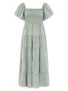 Zwillingsherz Sukienka w kolorze khaki rozmiar: onesize. Brązowe sukienki Zwillingsherz, na co dzień, bez wzorów, z bawełny, bez kołnierzyka, bez ramiączek, maxi, proste. Za 305,70 zł.