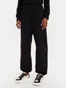 KARL LAGERFELD Spodnie dresowe 245W1053 Czarny Regular Fit. Czarne spodnie dresowe KARL LAGERFELD, xs, bez wzorów, z bawełny. Za 489,99 zł.