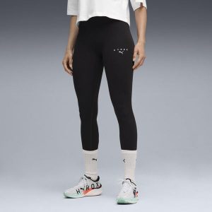 Damskie legginsy PUMA x HYROX SHAPELUXE o długości 7/8 PUMA. Czarne legginsy Puma, bez wzorów, z dzianiny. Za 329,00 zł.