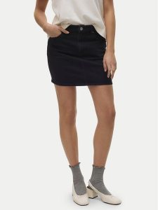 Vero Moda Spódnica jeansowa Tessa 10301536 Czarny Regular Fit. Czarne spódnice Vero Moda, xs, bez wzorów, z bawełny. Za 159,99 zł.