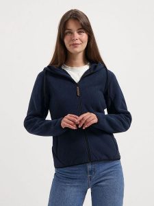 TRAVELIN' Bluza "Kirsten" w kolorze granatowym rozmiar: 3XL. Niebieskie bluzy Travelin', xl, bez wzorów, bez kaptura. Za 195,99 zł.