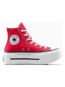 Converse Sneakersy "Chuck Taylor All Star Double Stack" w kolorze czerwonym rozmiar: 39. Czerwone trampki Converse, bez wzorów, za kostkę, bez zapięcia. Za 249,95 zł.