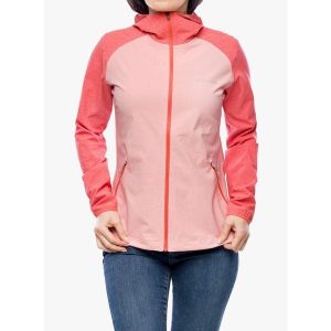 Kurtka softshell damska Columbia Heather Canyon Softshell. Czerwone kurtki Columbia, bez wzorów, z softshellu, bez kaptura. W wyprzedaży za 274,75 zł.